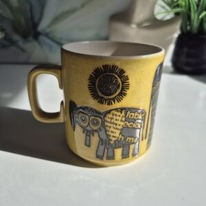 Vintage Hornsea Jungle Mug Elephant Design with Newspaper Clippings by Jack Dadd